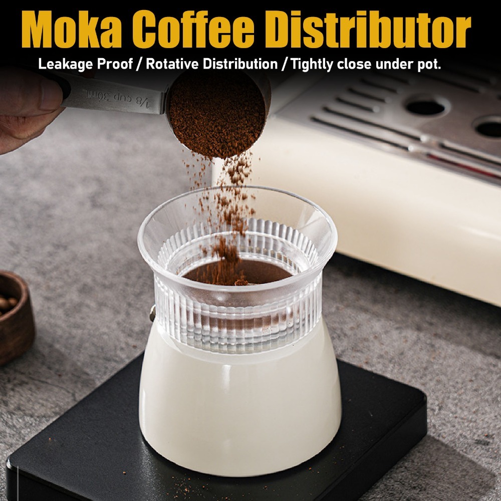 Dosing Funnel Ring - Entonnoir doseur pour cafetière Moka transparent/noir,